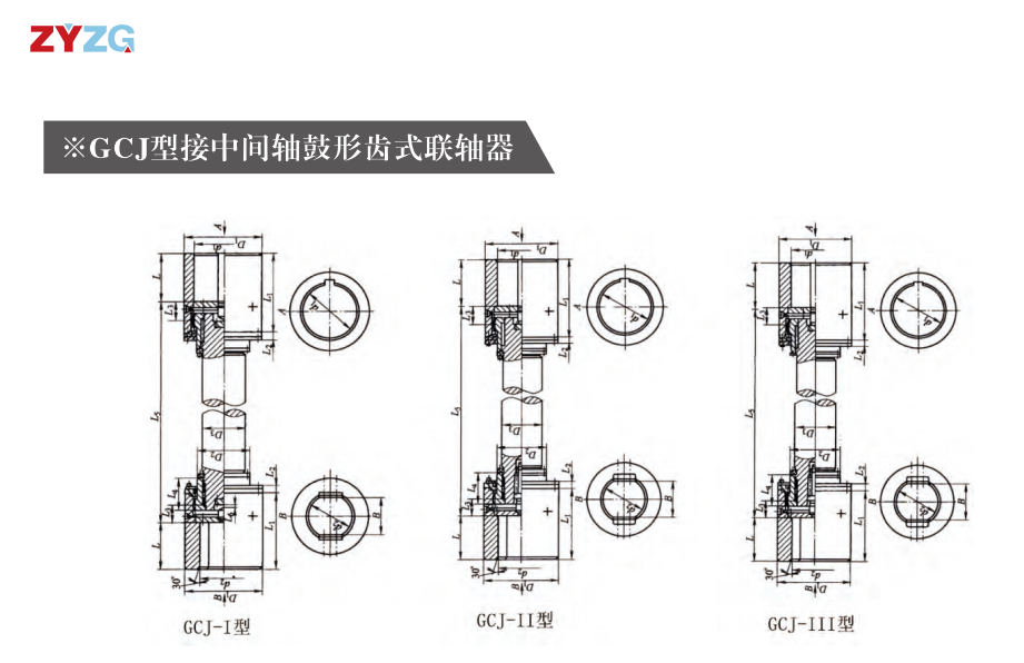 GCJ  型接中间轴鼓形齿式PROUMB官方网址进入