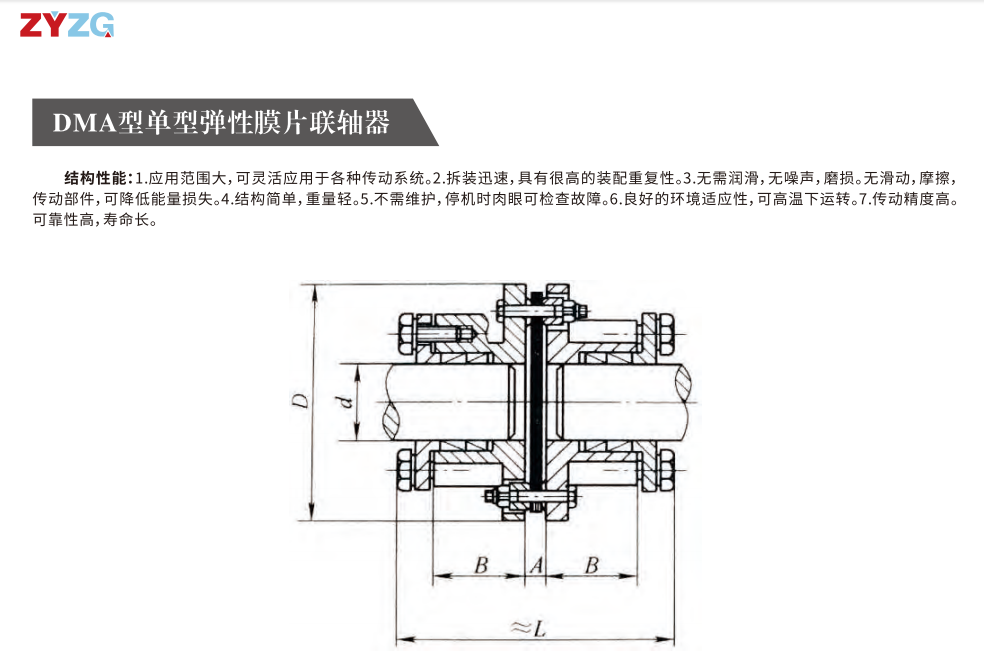 DMA型单型弹性膜片PROUMB官方网址进入